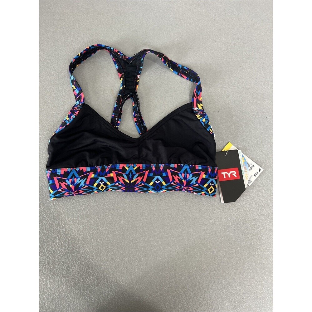 TYR Womens Carnivale Isla Multicolored Active Sport Top Wireless SZ XS(0/2)‎ New